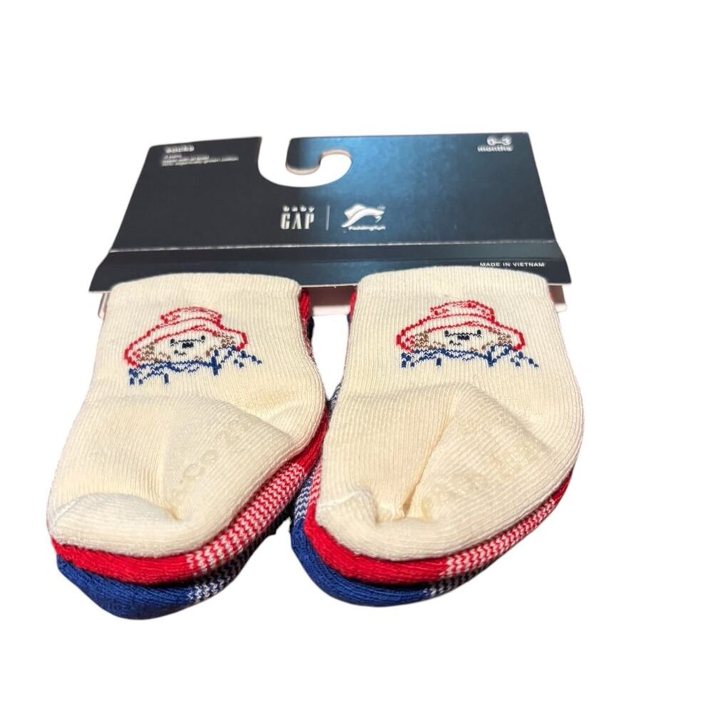 NWT 3-6M Baby Gap Paddington Socks, 3 pair